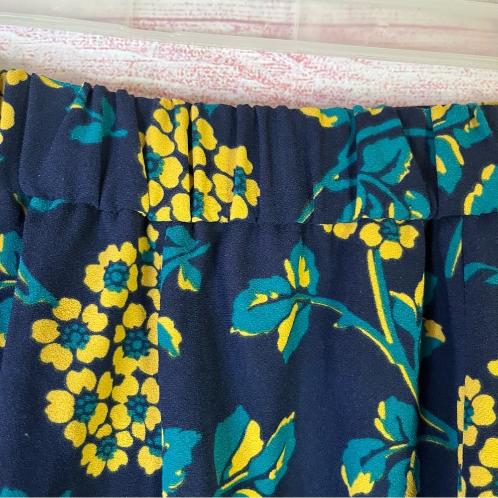 J Crew Style K1110 Floral Wide Leg Cropped Pants Size 12‎ - Picture 6 of 8